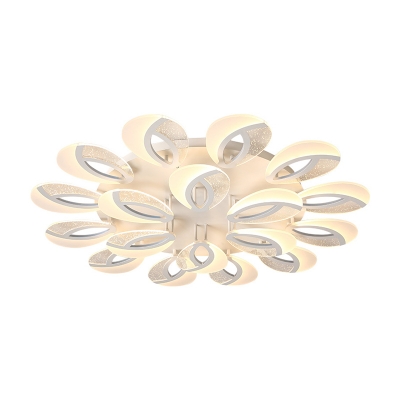 2 Tiers Peacock Design Lighting Fixture Concise Metal Multi Light Ceiling Light in Warm/White/Neutral