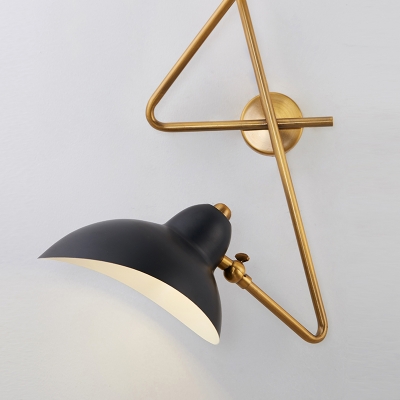 Black Duckbill Shade Sconce Light Modern Design Metal 2 Lights Decorative Wall Mount Light