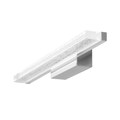 Acrylic Vanity Light with Linear Shape Modern Chic LED Wall Lamp in Stainless for Bathroom