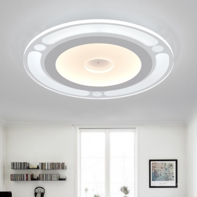 Acrylic Round Disc Shade Ceiling Light Simple Concise Ultrathin LED Flushmount in Warm/White