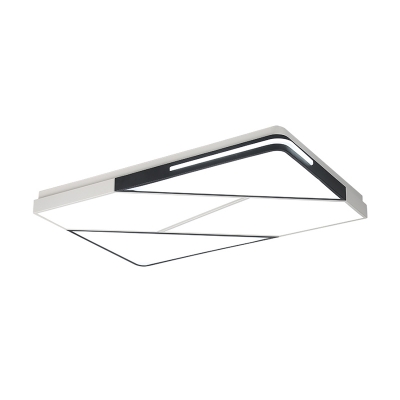 Geometric Pattern Ceiling Flush Mount Simple Nordic Style Acrylic LED Flush Light in Warm/White