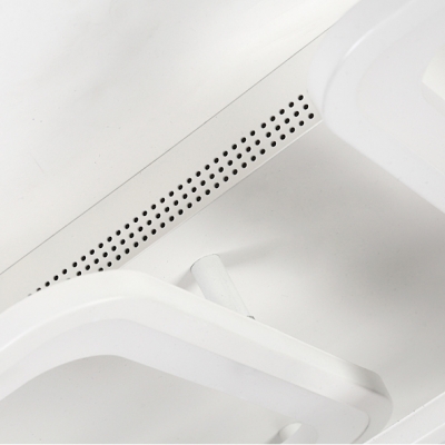 White Squared Semi Flushmount Modern Design Metal 8 Lights LED Ceiling Lamp for Hotel Hall