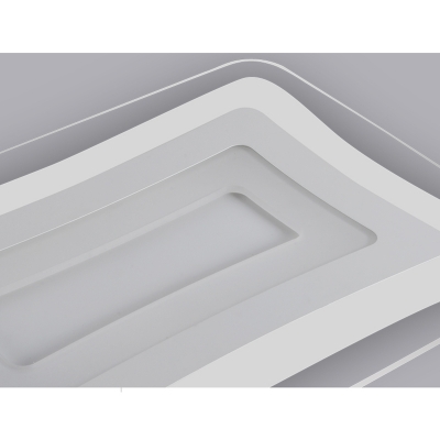 Acrylic Shade Oblong Flush Light Fixture Minimalist Nordic LED Flush Mount in Warm/White