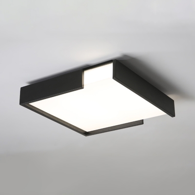 Acrylic Shade Square Flush Light Fixture Nordic Style LED Ceiling Lamp in Warm/White for Foyer
