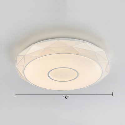Geometric LED Flush Light Nordic Style Flush Mount Light with Acrylic Lampshade in Warm/White