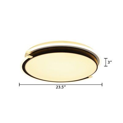 Modern Design Round Ceiling Light Acrylic Shade LED Lighting Fixture in Warm/White for Corridor