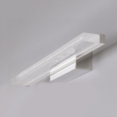 Acrylic Vanity Light with Linear Shape Modern Chic LED Wall Lamp in Stainless for Bathroom