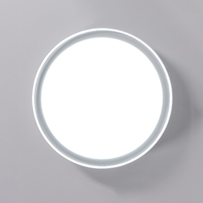 Circular LED Flush Light Minimalist Acrylic Ceiling Fixture in Warm/White for Children Room