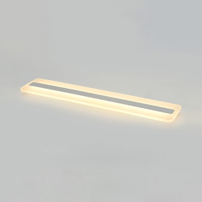 Minimalist Linear Flush Mount Lighting Acrylic LED Ceiling Fixture in Warm/White for Corridor