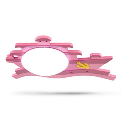 Blue/Pink Ship Design Wall Light with Acrylic Shade LED Sconce Light for Boys Girls Room