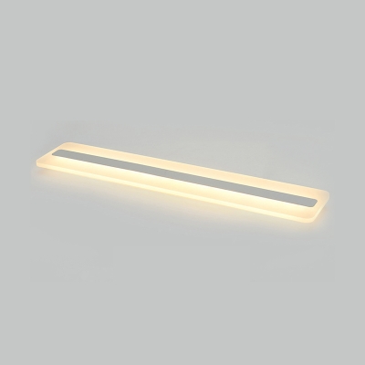 Linear LED Flush Light Nordic Style Acrylic Ceiling Lamp in Warm/White for Living Room Office