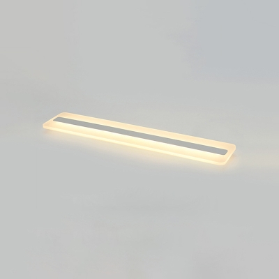 Minimalist Linear Flush Mount Lighting Acrylic LED Ceiling Fixture in Warm/White for Corridor