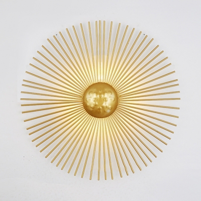 Metal Sputnik Shape Wall Mount Light Contemporary Hammered LED Wall Lamp in Gold for Living Room