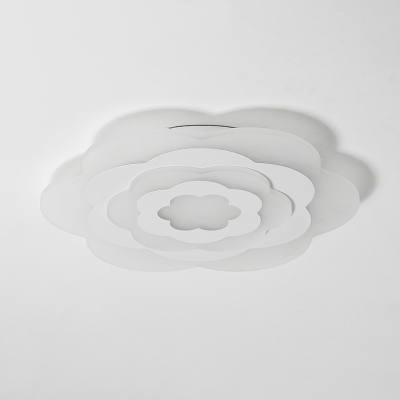Blossom LED Flush Mount Contemporary White Acrylic Ceiling Fixture for Hallway Sitting Room