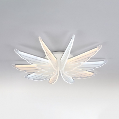 Adorable Wing LED Flush Light Modern Design Nursing Room Acrylic Indoor Lighting in Warm/White