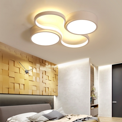 Ultrathin Round Shade Ceiling Fixture with Acrylic Lampshade Modern Fashion Surface Mount LED Light
