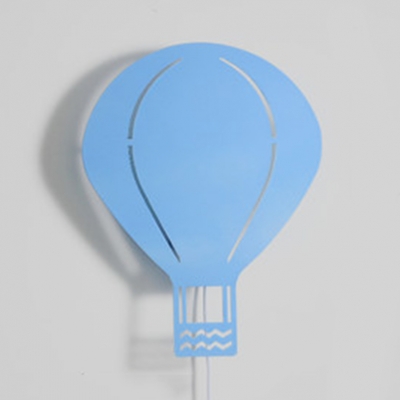 Hot Air Balloon 1 Light Wall Light Sconce Blue/Orange/White Metal Wall Lamp for Boys Girls Room