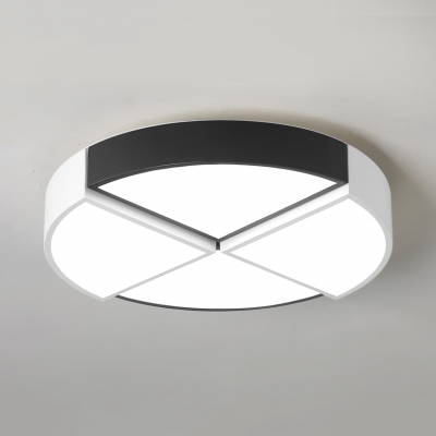 Sector Shape Surface Mount Led Light Minimalist Metallic Ceiling