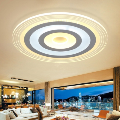 Acrylic Ultra Thin LED Flush Mount with Disc Nordic Style Living Room Bedroom Ceiling Light in White