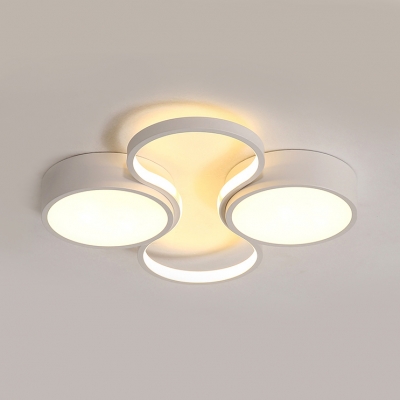 Ultrathin Round Shade Ceiling Fixture with Acrylic Lampshade Modern Fashion Surface Mount LED Light
