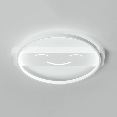 White Looped LED Ceiling Fixture Simple Concise Acrylic Flush Mount Lighting for Corridor Porch