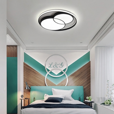 Living Room Ultra Thin Ceiling Fixture With Single Ring Modernism