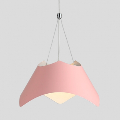 1-Light Tapered Suspended Light Nordic Style Modern Pendant Lighting for Kids with Colorful Metal Shade