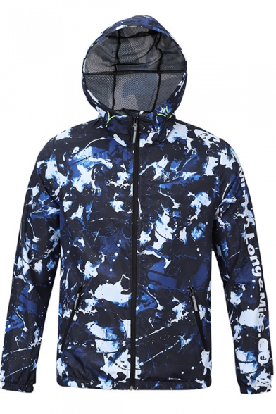Outdoor Fashion Camo Printed Quick-Drying Waterproof Sport Windbreaker Coat
