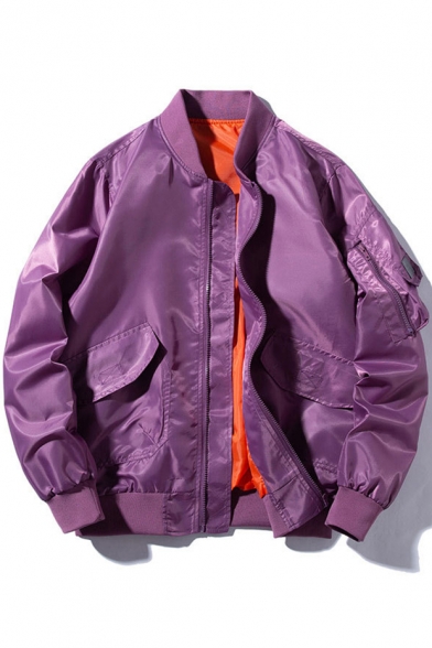 purple flight jacket