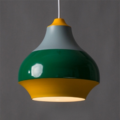 Multi Colored Gourd Hanging Lamp Modern Fashion Aluminum 1 Bulb Art Deco Ceiling Pendant Light