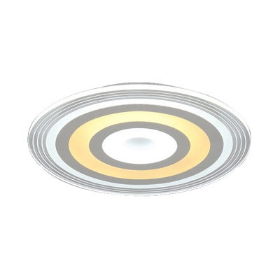 Acrylic Ultra Thin LED Flush Mount with Disc Nordic Style Living Room Bedroom Ceiling Light in White