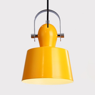 Upside-Down Trifle Pendant Lighting Minimalist Modern Single Head Suspended Light in Black/White/Yellow