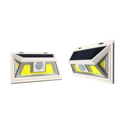 24/56 LED Solar Wall Light with Motion Sensor Black/White Waterproof Deck Light for Driveway