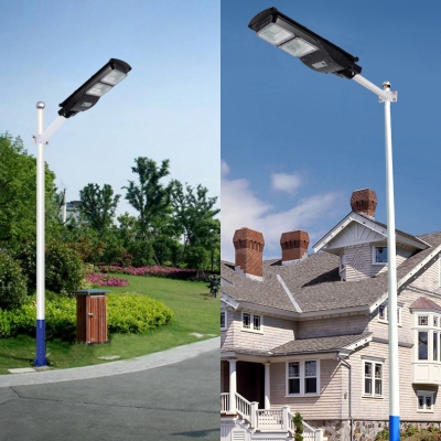 Solar Energy Rectangle LED Street Lamp ABS 20/40/60W Motion Sensor Light in Black