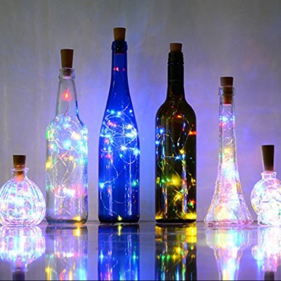 7ft 20 LED Fairy Lights with Bottle Cork Pack of 10 Decorative String Lamp for Garden Yard