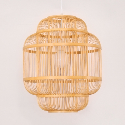 Asian Cylinder Pendant Light with 47