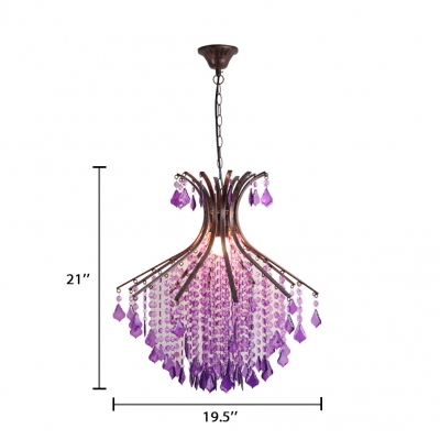 Purple Chandelier with 18