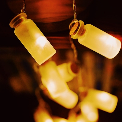 1 Pack Hanging Lights 4/7/10ft 10/20/30 LED String Lights with Wishing Bottle