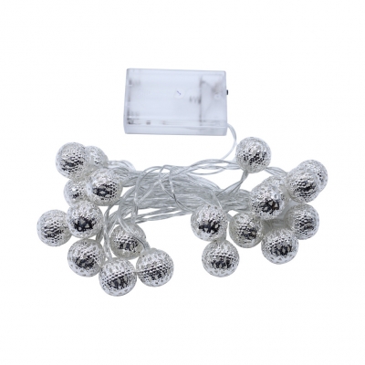 4/8/16/33ft Wall String Lights 10/20/40/80 Lights LED Fairy Lights with Metal Ball and Battery