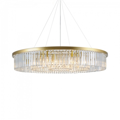 Gold Drum Chandelier with 19.5
