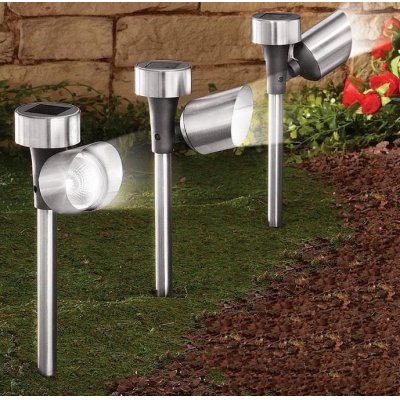 Weatherproof LED Solar Powered Landscape Light 1/4 Pack Walls Trees Flags for Pool Driveway