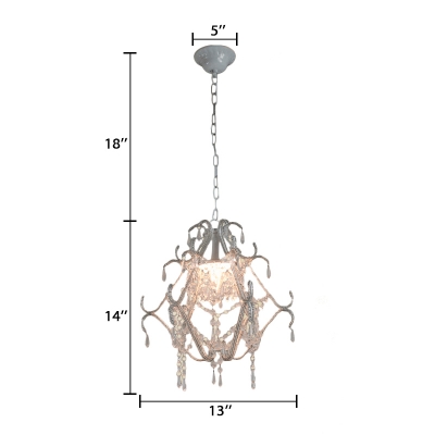 Clear Crystal Light Fixture 1 Light Modern Chandelier with 18