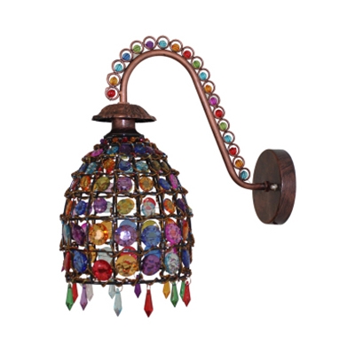 Dome/Globe/Cone Wall Sconce Foyer Single Light Antique Hanging Sconce Light in Multi Color
