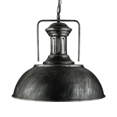 Industrial Pendant Light with Bowl Shade in Sliver for Indoor Lighting