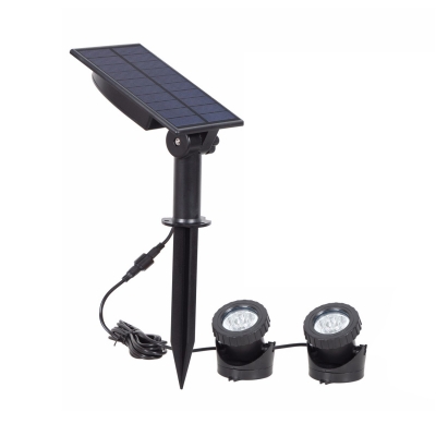 Outdoor Solar Spotlights 3W LED Color Changing Waterproof Ground Light with Auto On/Off Dusk to Dawn for Yard