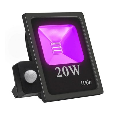 1 Pack LED Flood Light with Motion Sensor Wireless Waterproof Security Light in Purple