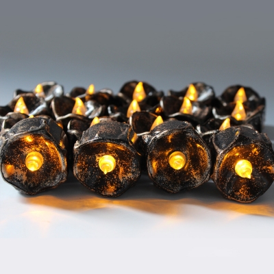 12 Pack LED Tealights Novelty Waterproof Tea Light Candles for Outdoor Halloween Decoration