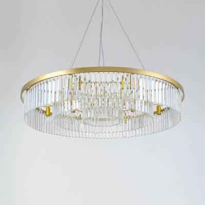 Gold Drum Chandelier with 19.5