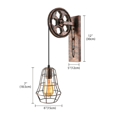 Industrial LED Wall Sconce with 6.69