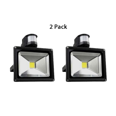 Pack of 1/2 LED Flood Lighting with Motion Sensor Waterproof Security Light in White